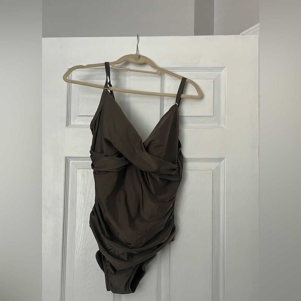 Calvin Klein bronze color one piece bathing suit